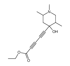 5-(4-Hydroxy-1,2,5-trimethyl-piperidin-4-yl)-penta-2,4-diynoic acid ethyl ester结构式
