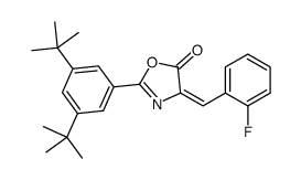 (4Z)-2-(3,5-ditert-butylphenyl)-4-[(2-fluorophenyl)methylidene]-1,3-oxazol-5-one结构式