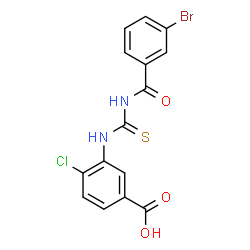 3-[[[(3-BROMOBENZOYL)AMINO]THIOXOMETHYL]AMINO]-4-CHLORO-BENZOIC ACID Structure