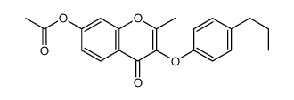 [2-methyl-4-oxo-3-(4-propylphenoxy)chromen-7-yl] acetate Structure