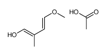 acetic acid,4-methoxy-2-methylbuta-1,3-dien-1-ol结构式