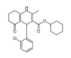 cyclohexyl 4-(2-chlorophenyl)-2-methyl-5-oxo-4,6,7,8-tetrahydro-1H-quinoline-3-carboxylate Structure