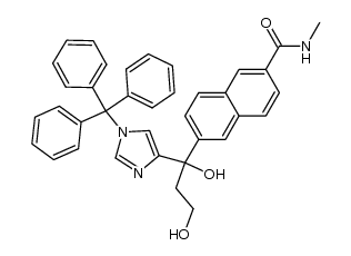 6-[1,3-dihydroxy-1-(1-trityl-1H-imidazol-4-yl)propyl]-N-methyl-2-naphthamide结构式