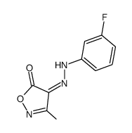 3-methyl-isoxazole-4,5-dione 4-[(3-fluoro-phenyl)-hydrazone] Structure