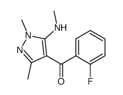 [1,3-dimethyl-5-(methylamino)pyrazol-4-yl]-(2-fluorophenyl)methanone结构式