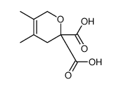 3,4-dimethyl-2,5-dihydropyran-6,6-dicarboxylic acid结构式