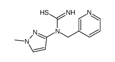 (9CI)- N-(1-甲基-1H-吡唑-3-基)-N-(3-吡啶甲基)-硫脲结构式