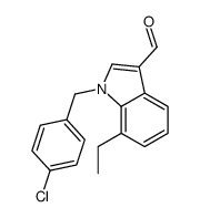 1H-Indole-3-carboxaldehyde,1-[(4-chlorophenyl)methyl]-7-ethyl-(9CI) structure