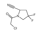 2-Pyrrolidinecarbonitrile, 1-(chloroacetyl)-4,4-difluoro-, (2S)- (9CI) Structure