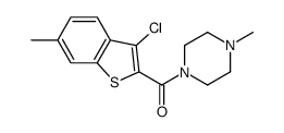 (3-chloro-6-methyl-1-benzothiophen-2-yl)-(4-methylpiperazin-1-yl)methanone结构式