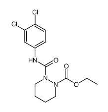 2-(3,4-Dichloro-phenylcarbamoyl)-tetrahydro-pyridazine-1-carboxylic acid ethyl ester Structure