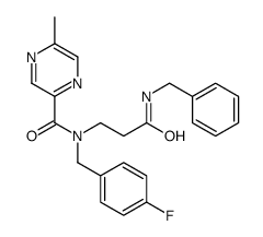 N-[3-(benzylamino)-3-oxopropyl]-N-[(4-fluorophenyl)methyl]-5-methylpyrazine-2-carboxamide结构式