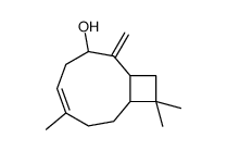 6,10,10-trimethyl-2-methylenebicyclo[7.2.0]undec-5-en-3-ol structure