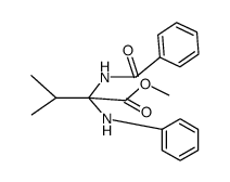 N-Benzoyl-α-anilinovalin-methylester Structure