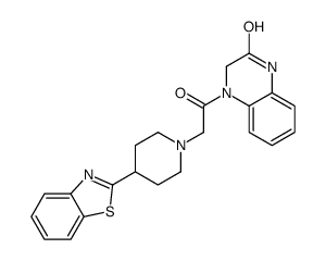 2(1H)-Quinoxalinone,4-[[4-(2-benzothiazolyl)-1-piperidinyl]acetyl]-3,4-dihydro-(9CI)结构式