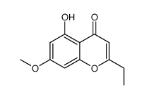 4H-1-Benzopyran-4-one, 2-ethyl-5-hydroxy-7-methoxy- (9CI)结构式