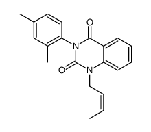 1-but-2-enyl-3-(2,4-dimethylphenyl)quinazoline-2,4-dione Structure
