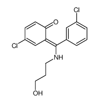 4-chloro-6-[(3-chlorophenyl)-(3-hydroxypropylamino)methylidene]cyclohexa-2,4-dien-1-one Structure