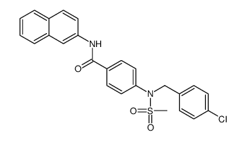 4-[(4-chlorophenyl)methyl-methylsulfonylamino]-N-naphthalen-2-ylbenzamide结构式