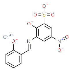 [2-hydroxy-3-[[(2-hydroxyphenyl)methylene]amino]-5-nitrobenzene-1-sulphonato(3-)-N3,O2,O3]chromium picture
