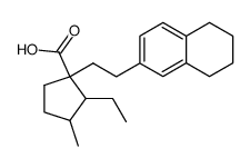 1-[β-(1,2,3,4-Tetrahydronaphthyl-6)-aethyl]-2-aethyl-3-methyl-cyclopentan-1-carbonsaeure Structure