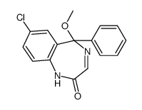 7-chloro-5-methoxy-5-phenyl-1H-1,4-benzodiazepin-2-one结构式