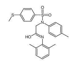 N-(2,6-dimethylphenyl)-2-(4-methyl-N-(4-methylsulfanylphenyl)sulfonylanilino)acetamide结构式