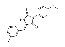 3-(4-Methoxy-phenyl)-2-thioxo-5-[1-m-tolyl-meth-(Z)-ylidene]-imidazolidin-4-one Structure