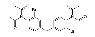 N-acetyl-N-[2-bromo-4-[[3-bromo-4-(diacetylamino)phenyl]methyl]phenyl]acetamide Structure