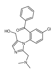 5-chloro-2-(2-dimethylaminomethyl-5-hydroxymethyl-imidazol-1-yl)-benzophenone结构式