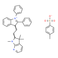 2-[2-(1,2-diphenyl-1H-indol-3-yl)vinyl]-1,3,3-trimethyl-3H-pyrrolo[2,3-b]pyridinium toluene-p-sulphonate Structure