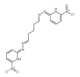 6-nitro-N-[[(5Z)-5-[(6-nitropyridin-2-yl)hydrazinylidene]pentylidene]amino]pyridin-2-amine结构式