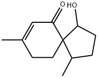 1-Hydroxy-4,8-dimethylspiro[4.5]dec-7-en-6-one结构式