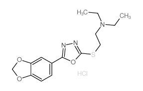 Ethanamine,2-[[5-(1,3-benzodioxol-5-yl)-1,3,4-oxadiazol-2-yl]thio]-N,N-diethyl-,hydrochloride (1:1) picture
