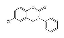 6-chloro-3-phenyl-4H-1,3-benzoxazine-2-thione结构式