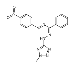 1-(2-methyl-2H-tetrazol-5-yl)-5-(4-nitro-phenyl)-3-phenyl-formazane结构式