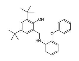 2,4-ditert-butyl-6-[(2-phenoxyanilino)methyl]phenol Structure
