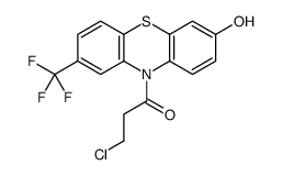 3-chloro-1-[7-hydroxy-2-(trifluoromethyl)phenothiazin-10-yl]propan-1-one Structure