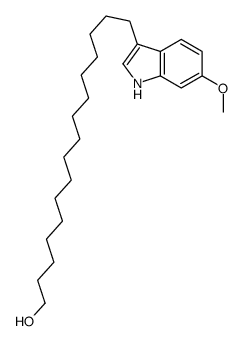 16-(6-methoxy-1H-indol-3-yl)hexadecan-1-ol结构式