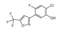 2-chloro-4-fluoro-5-[5-(trifluoromethyl)-1,2-oxazol-3-yl]phenol结构式