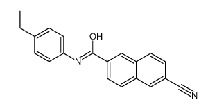 6-cyano-N-(4-ethylphenyl)naphthalene-2-carboxamide结构式