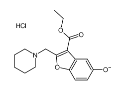 ethyl 5-hydroxy-2-(piperidin-1-ylmethyl)-1-benzofuran-3-carboxylate,chloride结构式