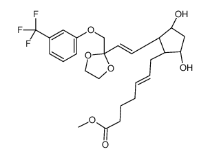 (Z)-7-[(1R)-3α,5α-Dihydroxy-2β-[(E)-2-[2-[(3-trifluoromethylphenoxy)methyl]-1,3-dioxolan-2-yl]ethenyl]cyclopentan-1α-yl]-5-heptenoic acid methyl ester Structure