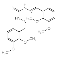 1,3-bis[(2,3-dimethoxyphenyl)methylideneamino]thiourea Structure