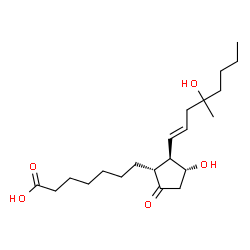 Prost-13-en-1-oic acid, 11,16-dihydroxy-16-methyl-9-oxo-, (11alpha,13E )-(+-)- structure