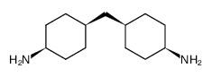 [cis(cis)]-4,4'-methylenebis(cyclohexylamine) structure