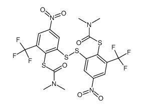 S,S'-(disulfanediylbis(4-nitro-6-(trifluoromethyl)-2,1-phenylene)) bis(dimethylcarbamothioate) Structure
