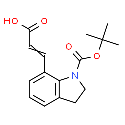 7-(2-CARBOXY-VINYL)-2,3-DIHYDRO-INDOLE-1-CARBOXYLIC ACID TERT-BUTYL ESTER structure