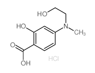 Benzoic acid,2-hydroxy-4-[(2-hydroxyethyl)methylamino]-, hydrochloride (1:1) structure