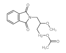 acetyloxy-[3-(1,3-dioxoisoindol-2-yl)-2-methoxypropyl]mercury结构式